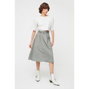 Trendyol Gray Belted Skirt