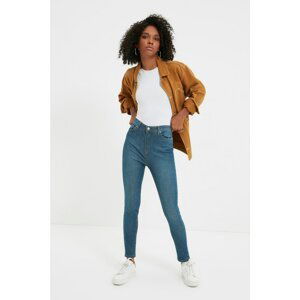 Trendyol Navy Blue High Waist Skinny Jeans