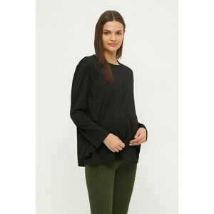 Trendyol Black Knitted Maternity Blouse