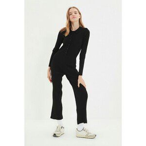 Trendyol Black Polo Collar Jumpsuit