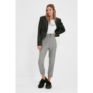 Trendyol Gray Plaid Trousers