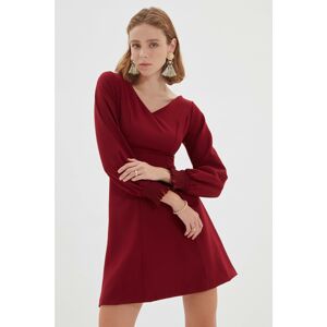 Trendyol Claret Red V-Neck Dress