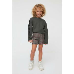 Trendyol Multicolored Plaid Girls Knitted Shorts & Bermuda