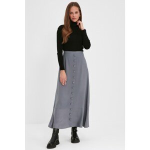 Trendyol Gray Button Detailed Skirt