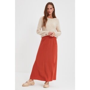 Trendyol Cinnamon Button Detailed Skirt
