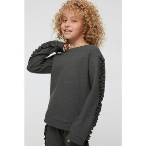 Trendyol Gray Recycle Girls Knitted Sweatshirt
