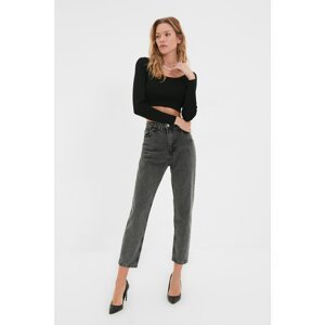 Trendyol Black High Waist Mom Jeans