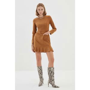 Trendyol Camel Pocket Detailed Dress