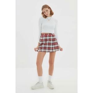 Trendyol Red Plaid Skirt