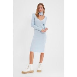 Trendyol Blue Cut Out Detailed Knitwear Dress