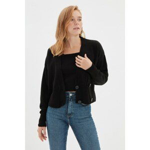 Trendyol Black Double Breasted Blouse-Cardigan Knitwear Suit