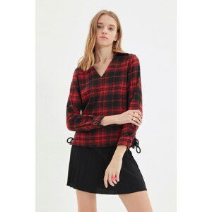 Trendyol Red Tie Detailed Blouse