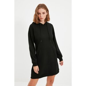 Trendyol Black Recycle Sweat Knitted Dress