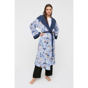 Trendyol Multi Colored Hooded Knitted Kimono & Kaftan