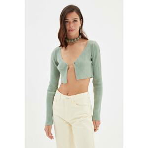 Trendyol Mint Crop Knitwear Cardigan