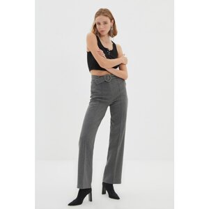 Trendyol Gray Belted Trousers