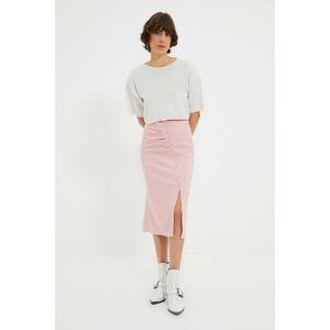 Trendyol Dried Rose Button Skirt