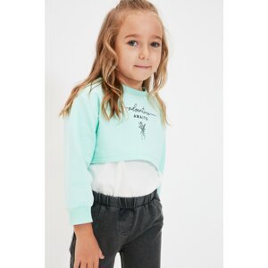 Trendyol Mint Girl Knitted Slim Sweatshirt