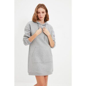 Trendyol Gray Recycle Sweat Knitted Dress
