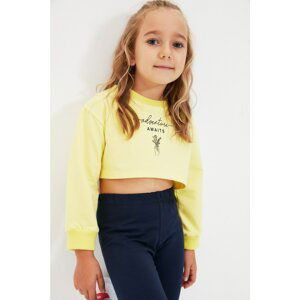 Trendyol Yellow Girl Knitted Slim Sweatshirt