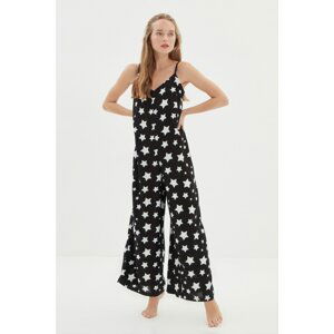 Trendyol Black Star Viscose Woven Overalls