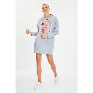 Trendyol Gray Knitted Sweat Dress