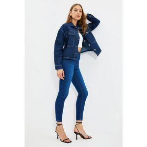 Trendyol Dark Blue High Waist Skinny Jeans