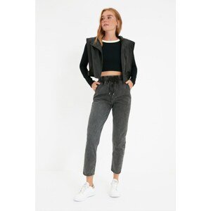 Trendyol Anthracite High Waist Jogger Mom Jeans