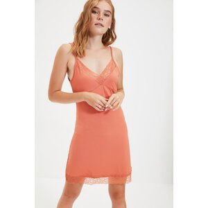 Trendyol Salmon Lace Knitted Nightgown