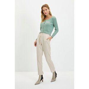 Trendyol Pants - Beige - High Waist