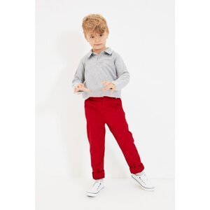 Trendyol Red Elastic Waist Boy Woven Trousers
