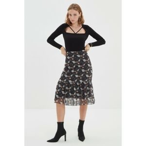 Trendyol Black Printed Skirt