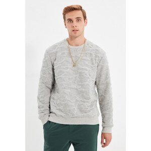 Trendyol Gray Men's Regular Fit Long Sleeve Crew Neck Sweatshirt