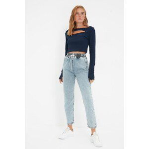 Trendyol Blue High Waist Jogger Mom Jeans