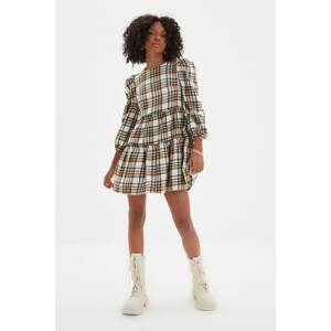 Trendyol Black Plaid Dress