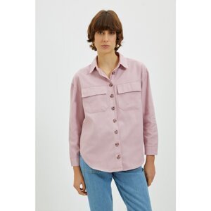 Trendyol Lilac Double Pocket Shirt