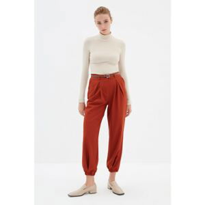 Trendyol Brown Belted Trousers