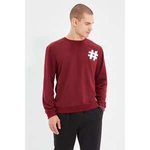 Trendyol Claret Red Men Regular Fit Sweatshirt