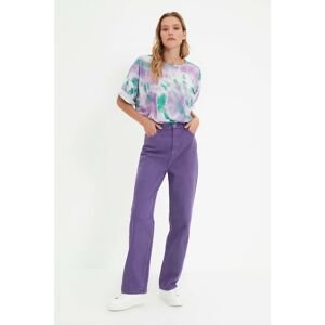 Trendyol Purple High Waist 90's Wide Leg Jeans