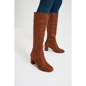 Trendyol Knee-High Boots - Brown - Block