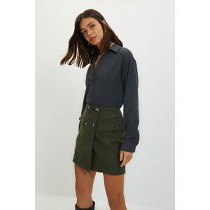 Trendyol Khaki Buttoned Skirt