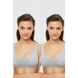 Trendyol Gray 2-Pack Cotton Bralet