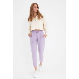 Trendyol Lilac Petite Basic Jogger Knitted Slim Sweatpants