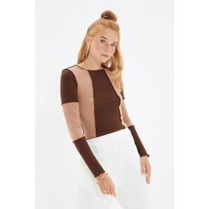 Trendyol Brown Knitted Blouse