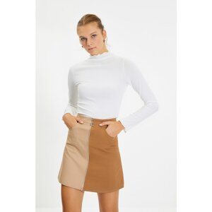 Trendyol Camel Zipper Skirt