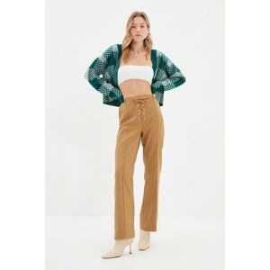 Trendyol Camel Eyelet Detailed Trousers