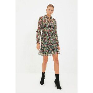 Trendyol Multicolor Patterned Scarf Collar Dress