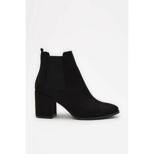 Trendyol Black Suede Women's Boots & Booties