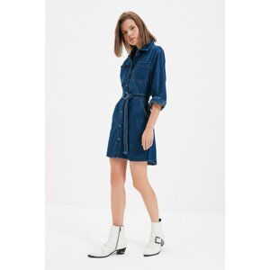 Trendyol Blue Belt Denim Dress