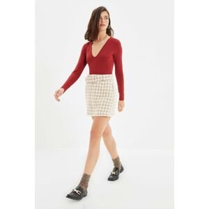 Trendyol Beige Belt Shorts-Skirt